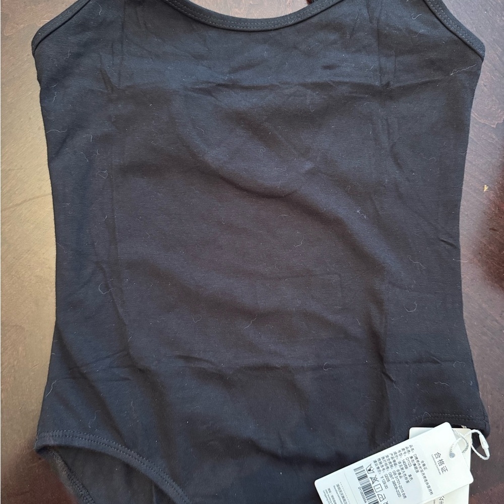 NWT Black Criss Cross Leotard Size 10